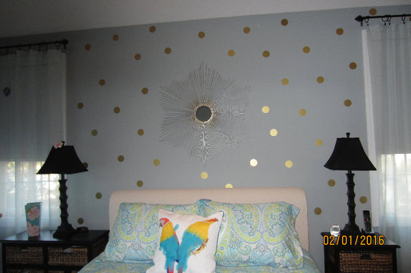 Gold Dot Wall Decals - Create-A-Mural