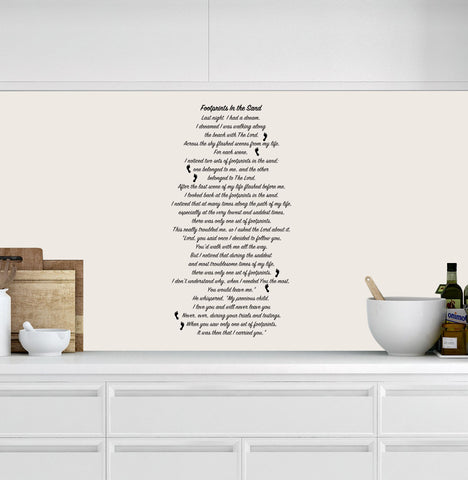 Footprints in the Sand Poem Decor