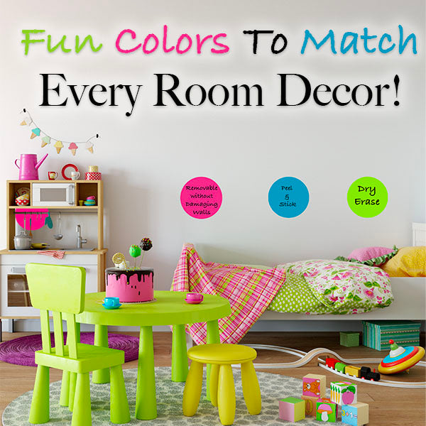 Dry Erase Dot Wall Decals: Peel & Stick, Writable, Erasable (Tropical)