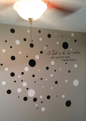 Black & White Polka Dot Wall Decals