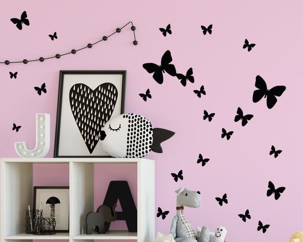 Black Butterfly Wall Stickers - Create-A-Mural