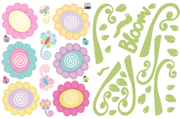 Cutesy Flower Wall Decals