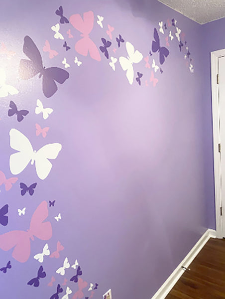 Butterfly Wall Decals- Lilac Appliques' - Create-A-Mural