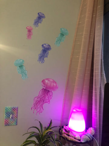 Pastel Jelly Fish Wall Decals