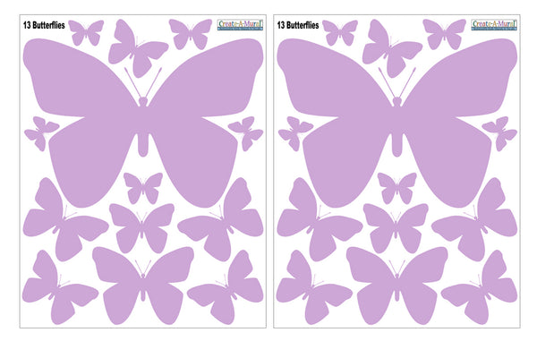 Butterfly Wall Decals- Lilac Appliques' - Create-A-Mural
