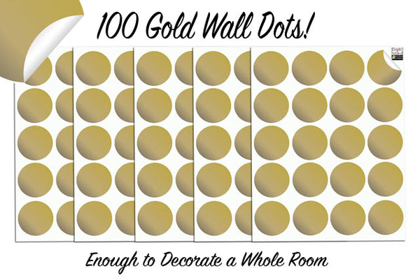 Gold Dot Wall Decals - Create-A-Mural