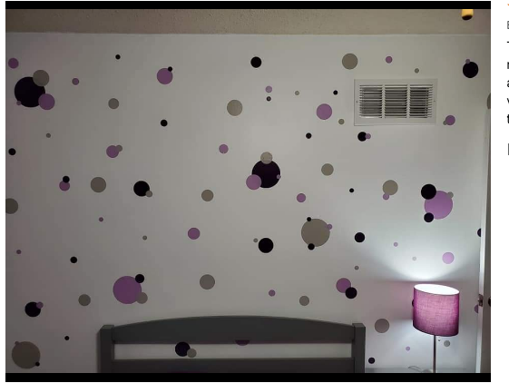 Fun Kids Room Polka Dot Wall Decals (2 Purple & Black)