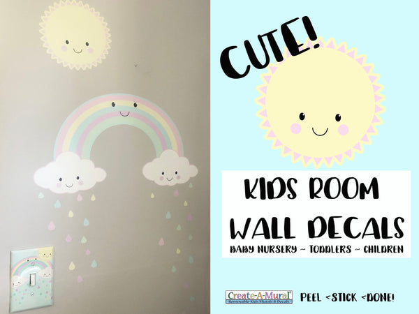 Smiley Rainbow Kawaii Kids Room Kit