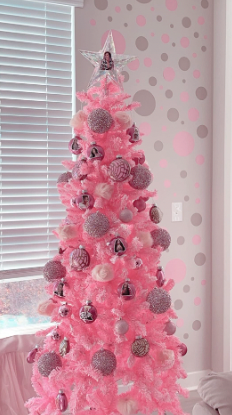 Pink and Grey Polka Dot Wall Decals