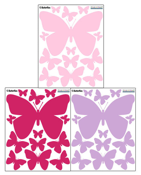 Pastel Flower & Butterfly Wall Stickers
