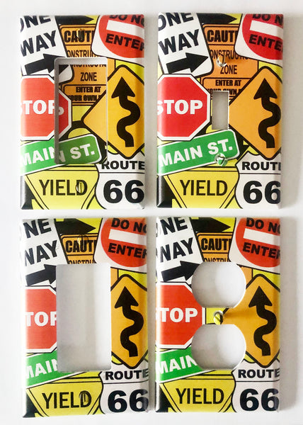 Road Sign Light Switch Cover Plate