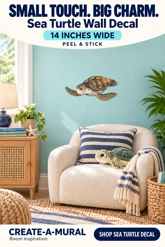 Sea Turtle Wall Decal -Kids Wall Stickers