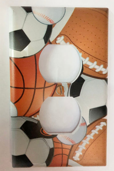 Sports Kids Room Light Switch: Toggle, Rocker, Outlet Cover Plate