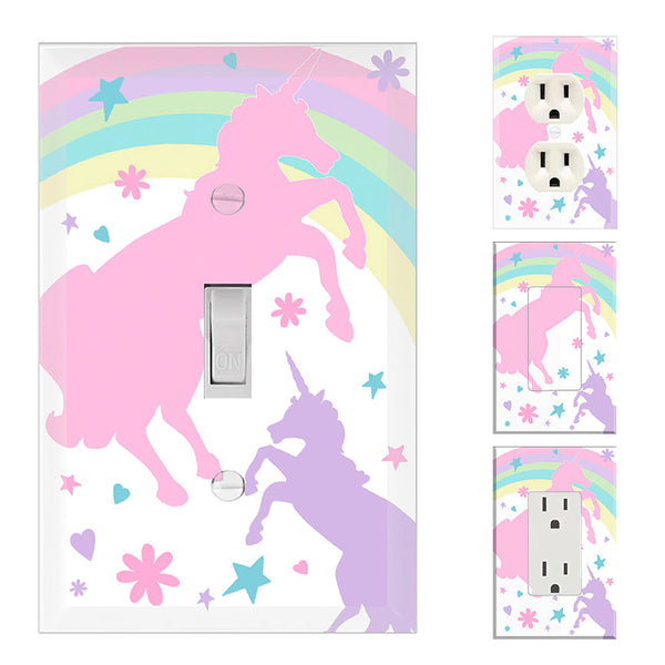 Pastel Unicorn Light Switch Cover