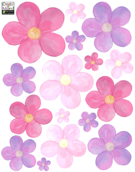 Pastel Flower & Butterfly Wall Stickers