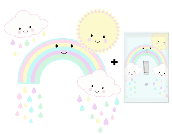 Smiley Rainbow Kawaii Kids Room Kit