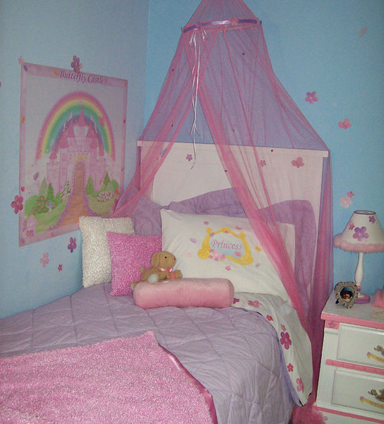 Butterfly Castle Mural -Girls Room Mural - Create-A-Mural