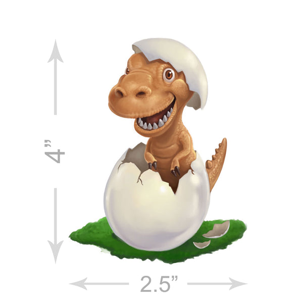 Sticker for Kids, Cute Dinosaur Cell Phone ~ Best Decal for Smart Phone, Tablet or Water Bottle 4" - Kids Room Mural Wall Decals