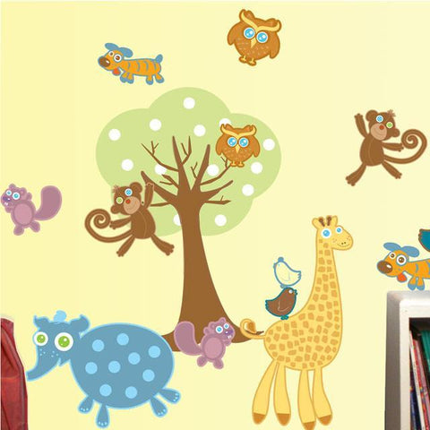 Baby Zoo Animal Wall Decals -Baby Wall Stickers - Create-A-Mural