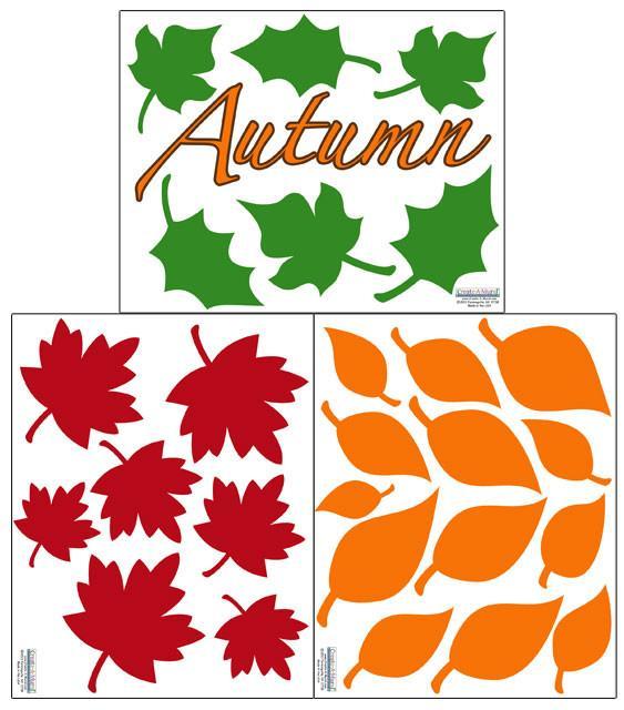 Autumn Fall Leaves Wall Decals - Kids Room Mural Wall Decals