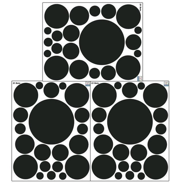 Black Polka Dot Wall Decals (63) Wall Dot Wall Stickers - Create-A-Mural
