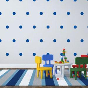 Blue Room Dot Decals - Kids Room Mural Wall Decals