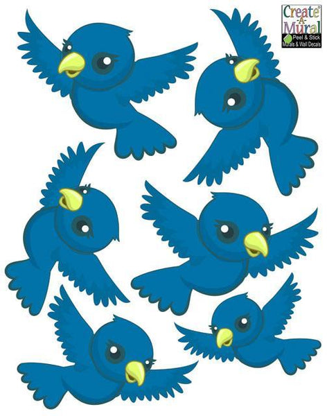 Cute Bird Wall Decals - Kids Room Mural Wall Decals