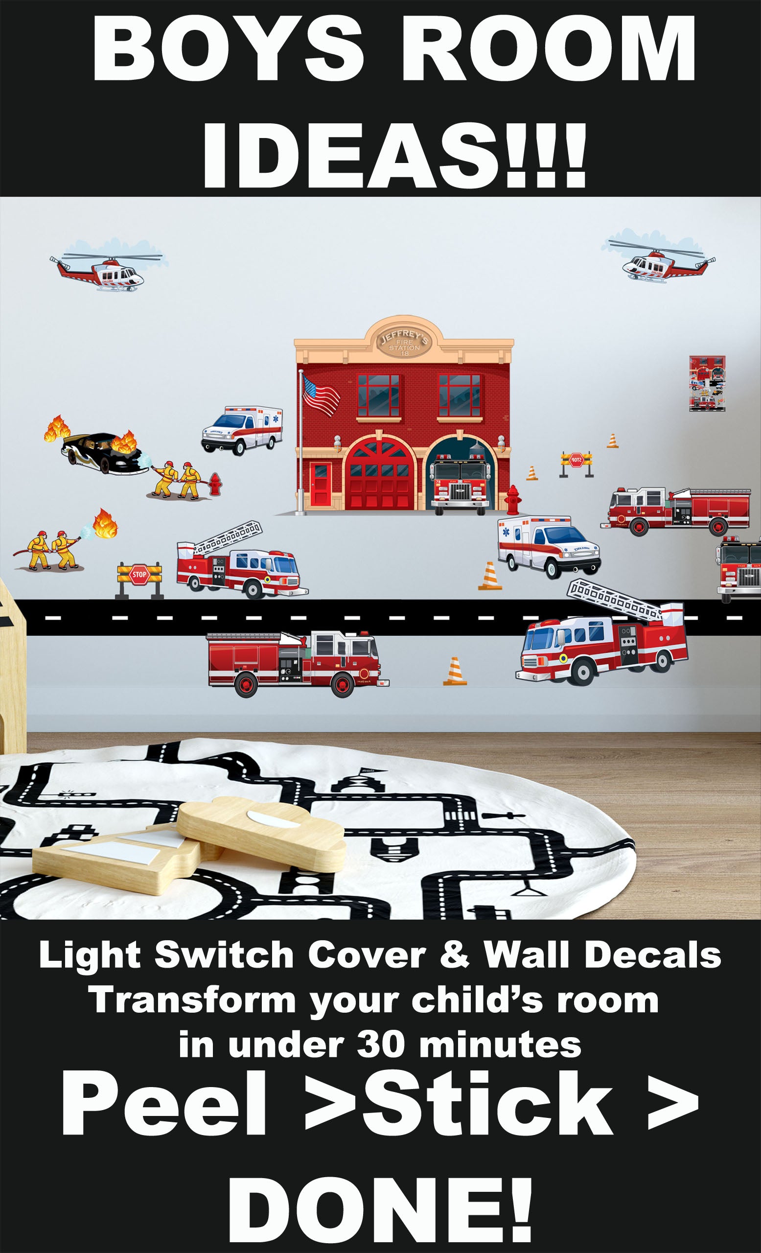 Fireplace Wall Sticker: Transform Your Space Instantly