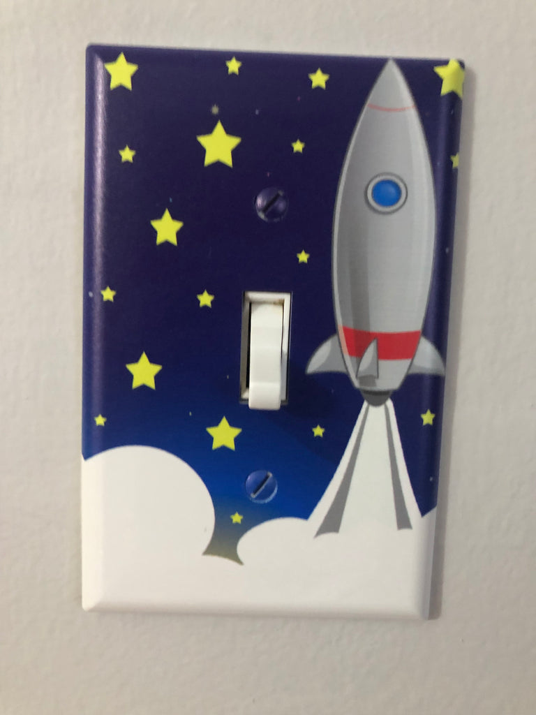 Rocket Ship Light Switch Cover Plate