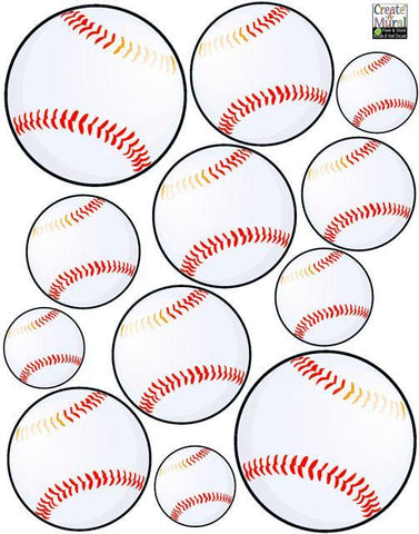 Boys Wall Decals, Baseball Wall Stickers - Kids Room Mural Wall Decals