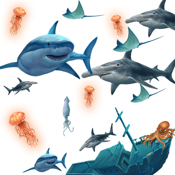 Shark Wall Decals - Create-A-Mural