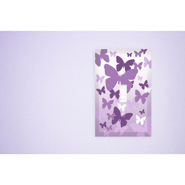 Purple Butterfly Light Switch Cover