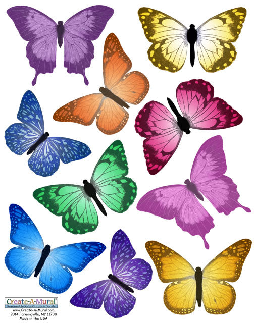 Butterfly Wall Stickers - Kids Room Mural Wall Decals
