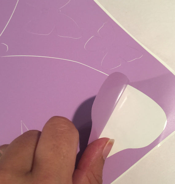 Butterfly Wall Stickers Purple Lilac & White -Girls Wall Decals - Create-A-Mural