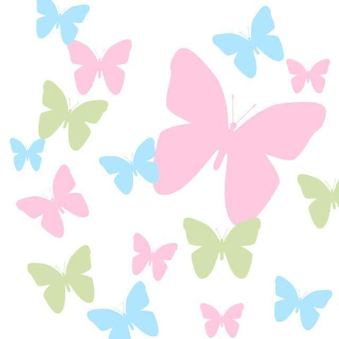 Butterfly Wall Decals-Soft Pink,Baby Blue & Sage Green - Create-A-Mural