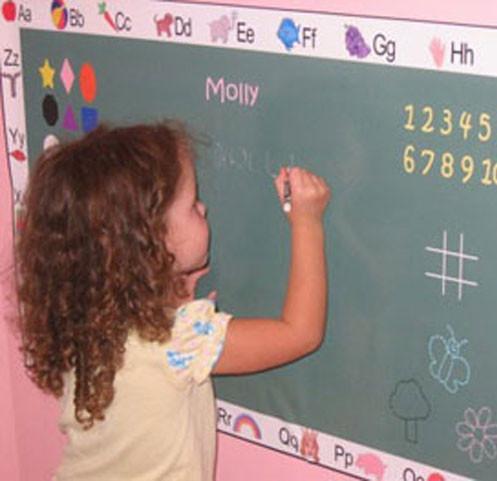 Large Alphabet Chalkboard Wall Mural - Create-A-Mural