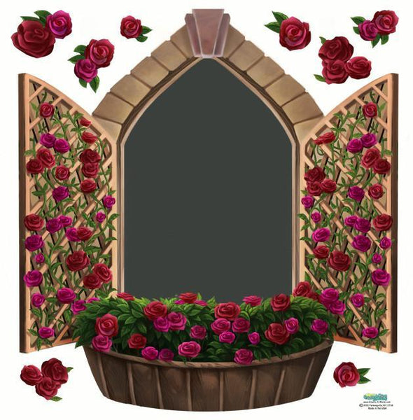 Rose Window Chalkboard Mural - Kids Room Mural Wall Decals
