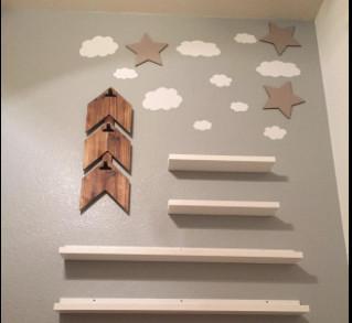 Kids Fluffy Cloud Wall Decals - Kids Room Mural Wall Decals