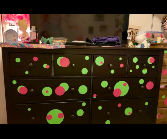 Lime Green Wall Dots (63) Polka Dot Wall Decals - Create-A-Mural