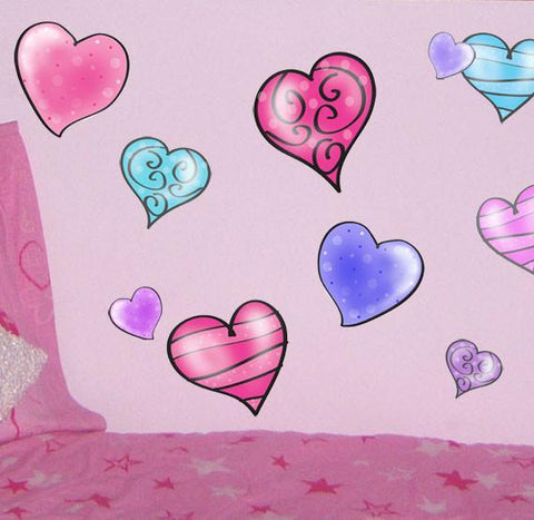 Flirty Heart Wall Stickers - Create-A-Mural