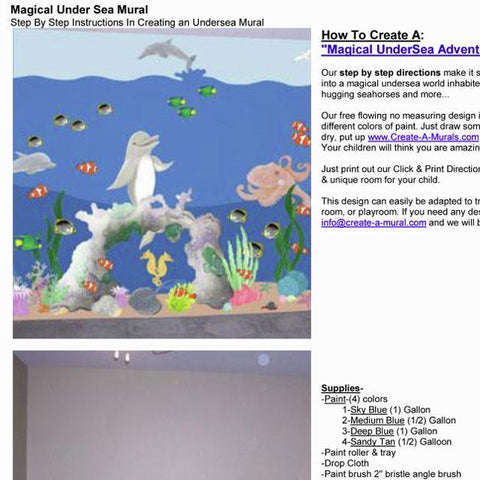 Magical Undersea Room Directions - Kids Room Mural Wall Decals