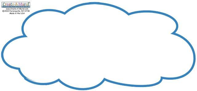 Dry Erase Cloud Decal Large - Create-A-Mural