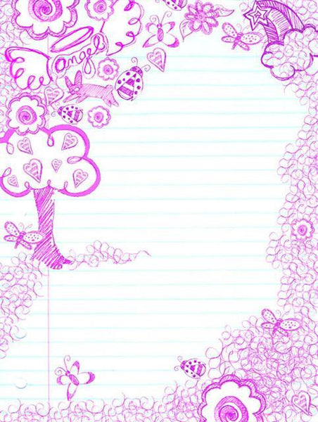 Red Tree Doodle Dry Erase Locker Decal - Kids Room Mural Wall Decals