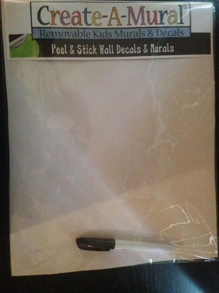 Clear Dry Erase Sheet Decal - Kids Room Mural Wall Decals