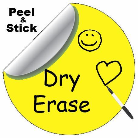 Dry Erase Dot Decal (Yellow) - Create-A-Mural