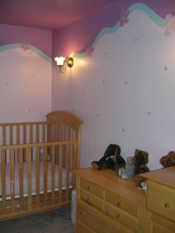 Pastel Flower Dot Room - Kids Room Mural Wall Decals