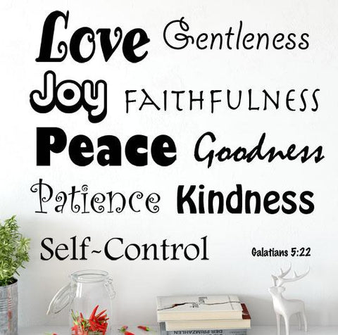 Fruit of the Spirit Wall Words - Kids Room Mural Wall Decals