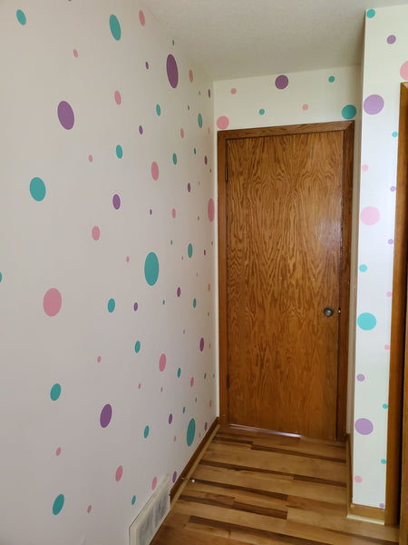 Pastel  Polka Dot Wall Decals - Create-A-Mural
