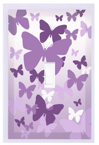 Purple Butterfly Light Switch Cover