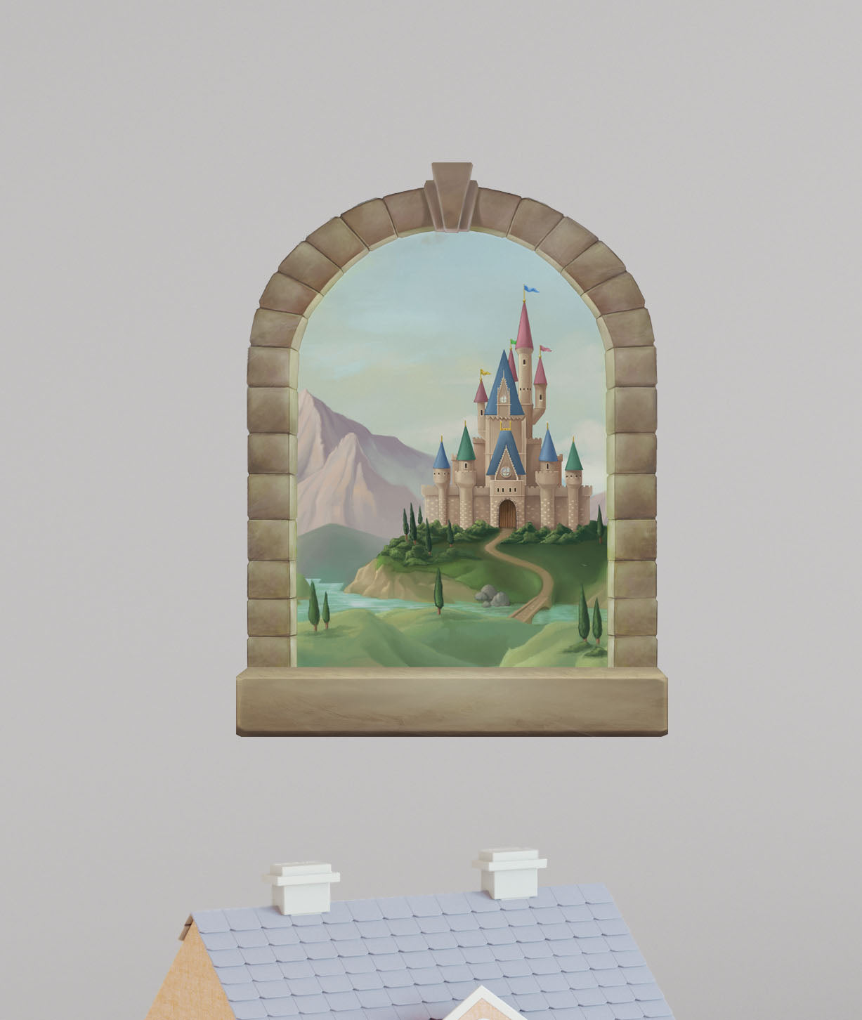 Window Design Princess Princess Castle Window Wall Decal